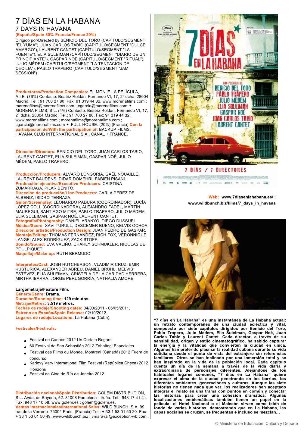 Largometrajes 2012 Feature Films