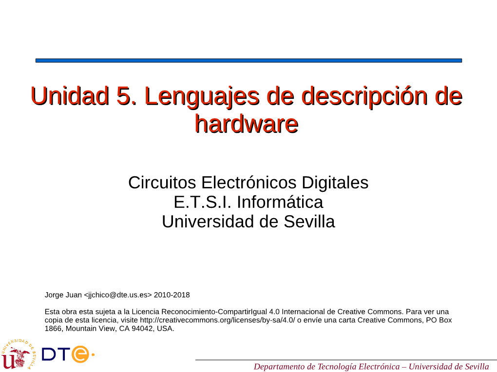 Unidad 5. Lenguajes De Descripción De Hardware