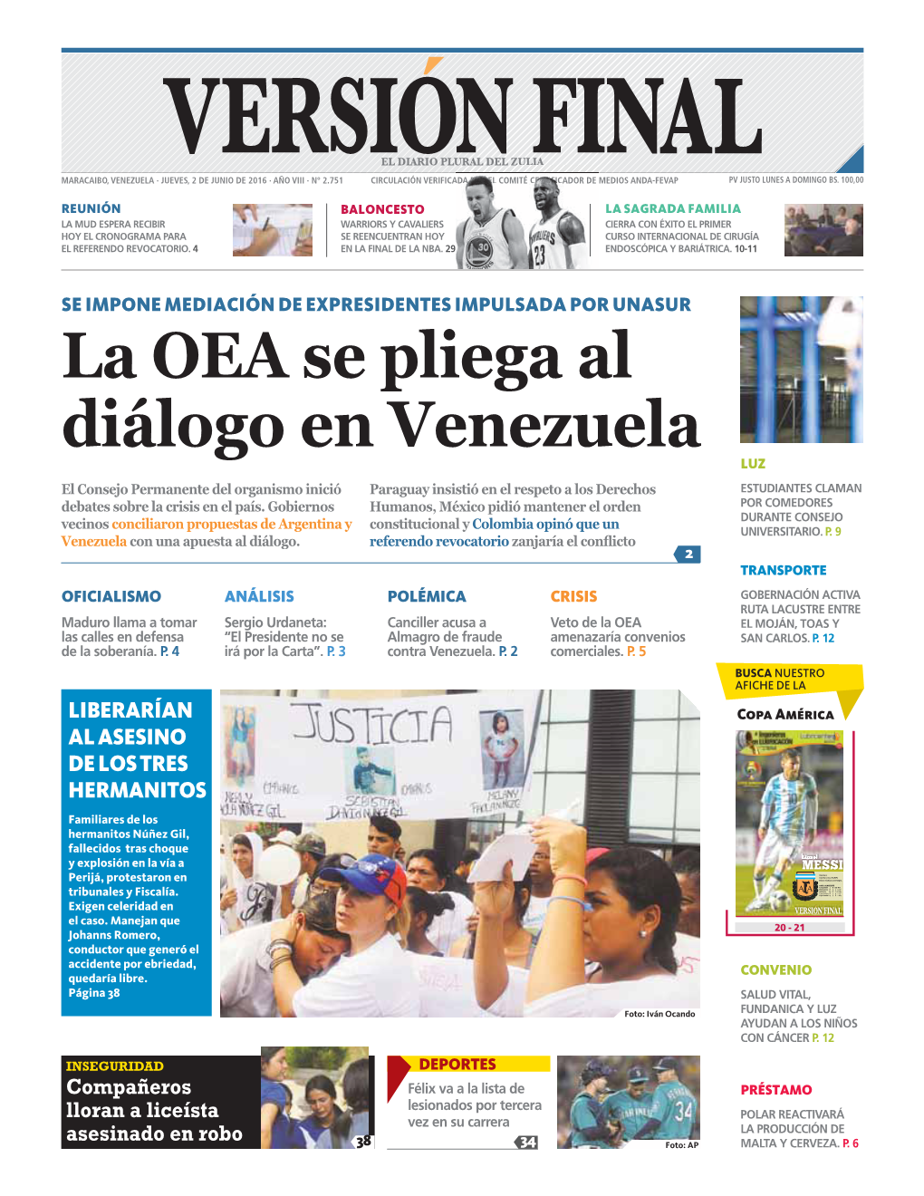 La OEA Se Pliega Al Diálogo En Venezuela