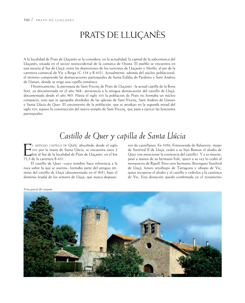 Prats DE Lluçanès Castillo De Quer Y Capilla De Santa Llúcia