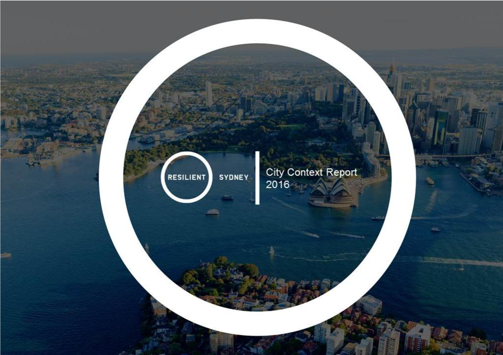 Resilient Sydney: Context Report