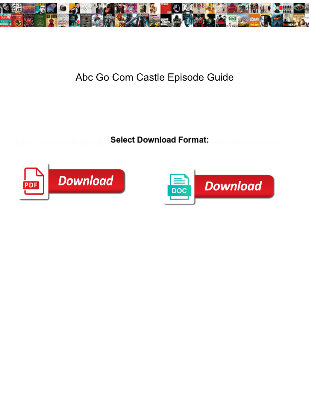 Abc Go Com Castle Episode Guide