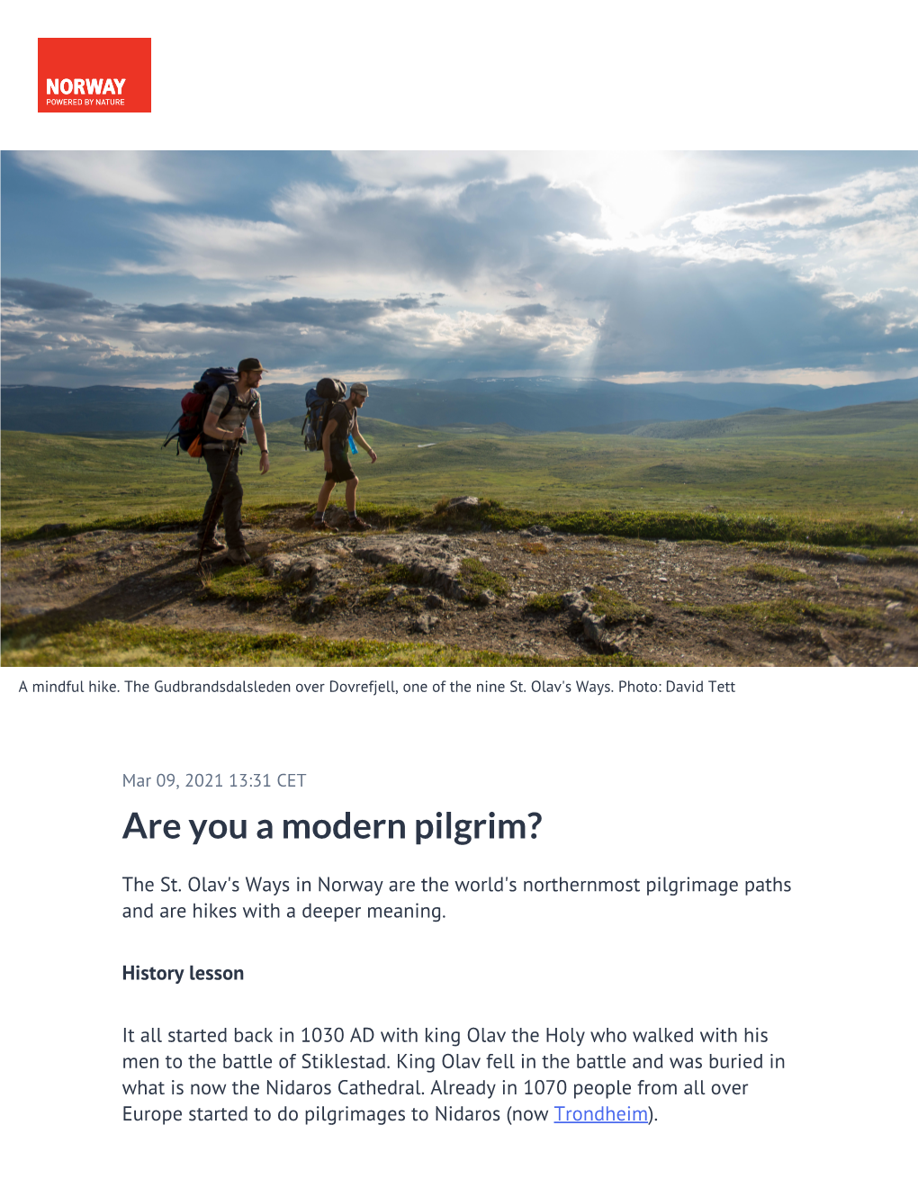 Are You a Modern Pilgrim?