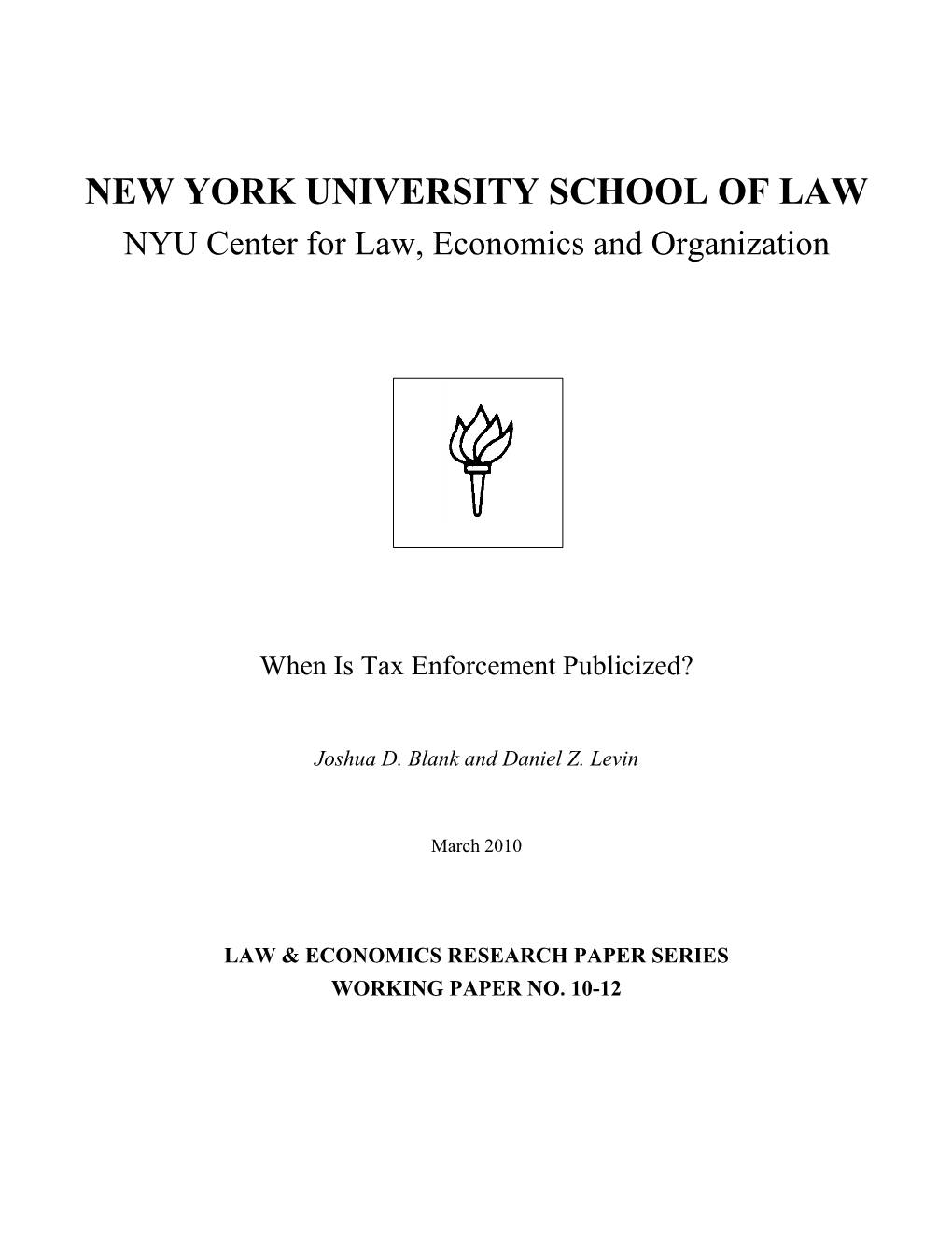 New York University School of Law