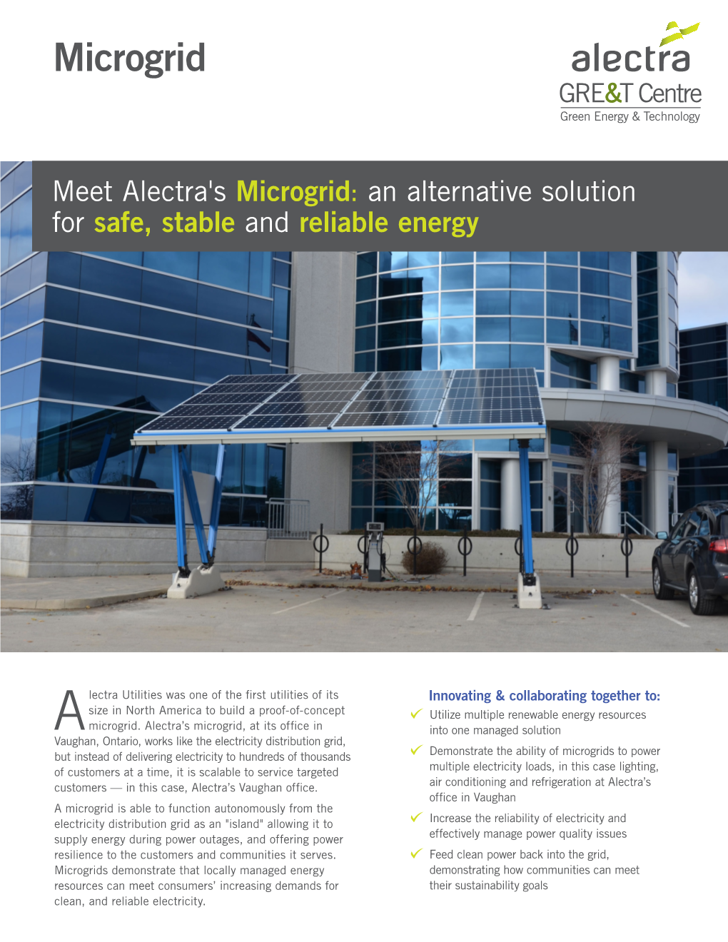 Meet Alectra's Microgrid: an Alternative Solution for Safe, Stable and Reliable Energy