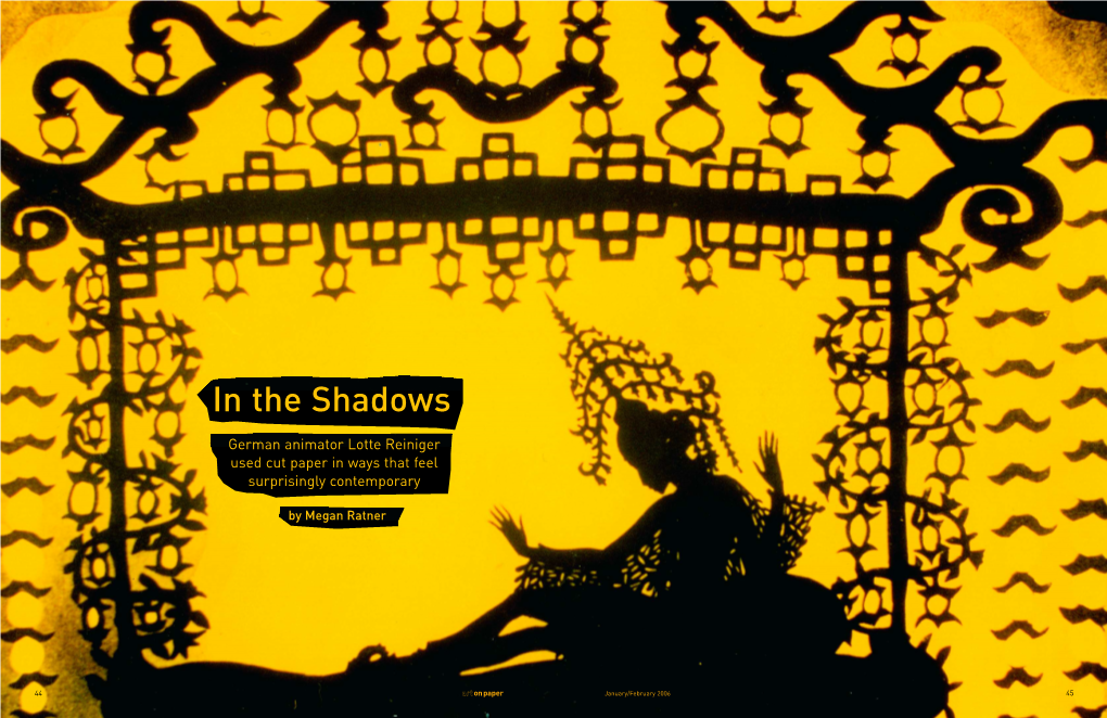 Lotte Reiniger Used Cut Paper in Ways That Feel Surprisingly Contemporary