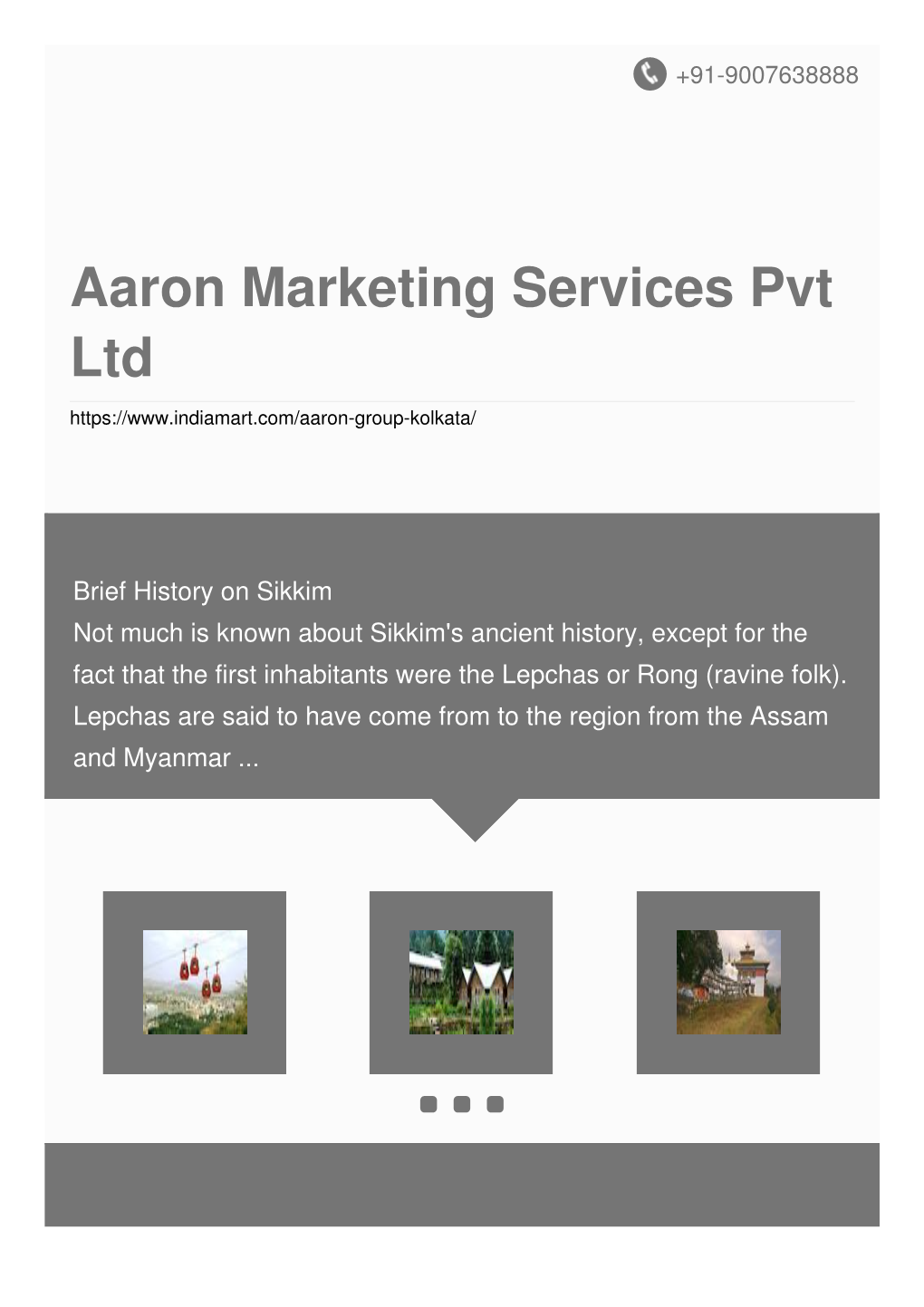 Aaron Marketing Services Pvt Ltd