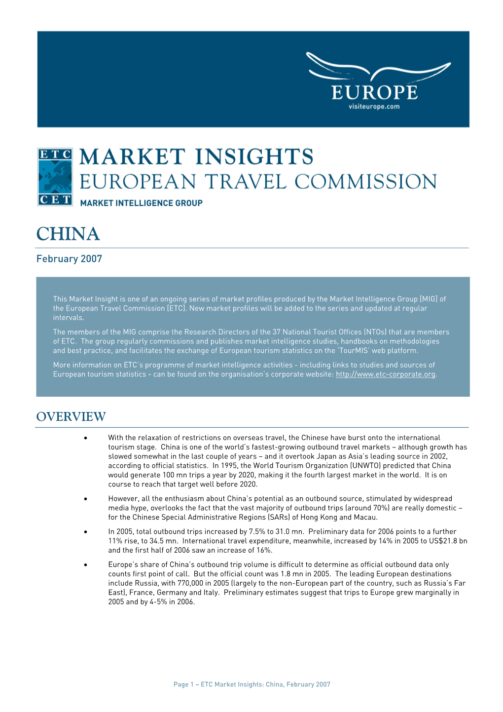 ETC Market Insights: China, February 2007