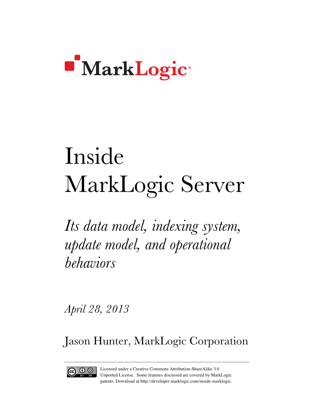 Inside Marklogic Server