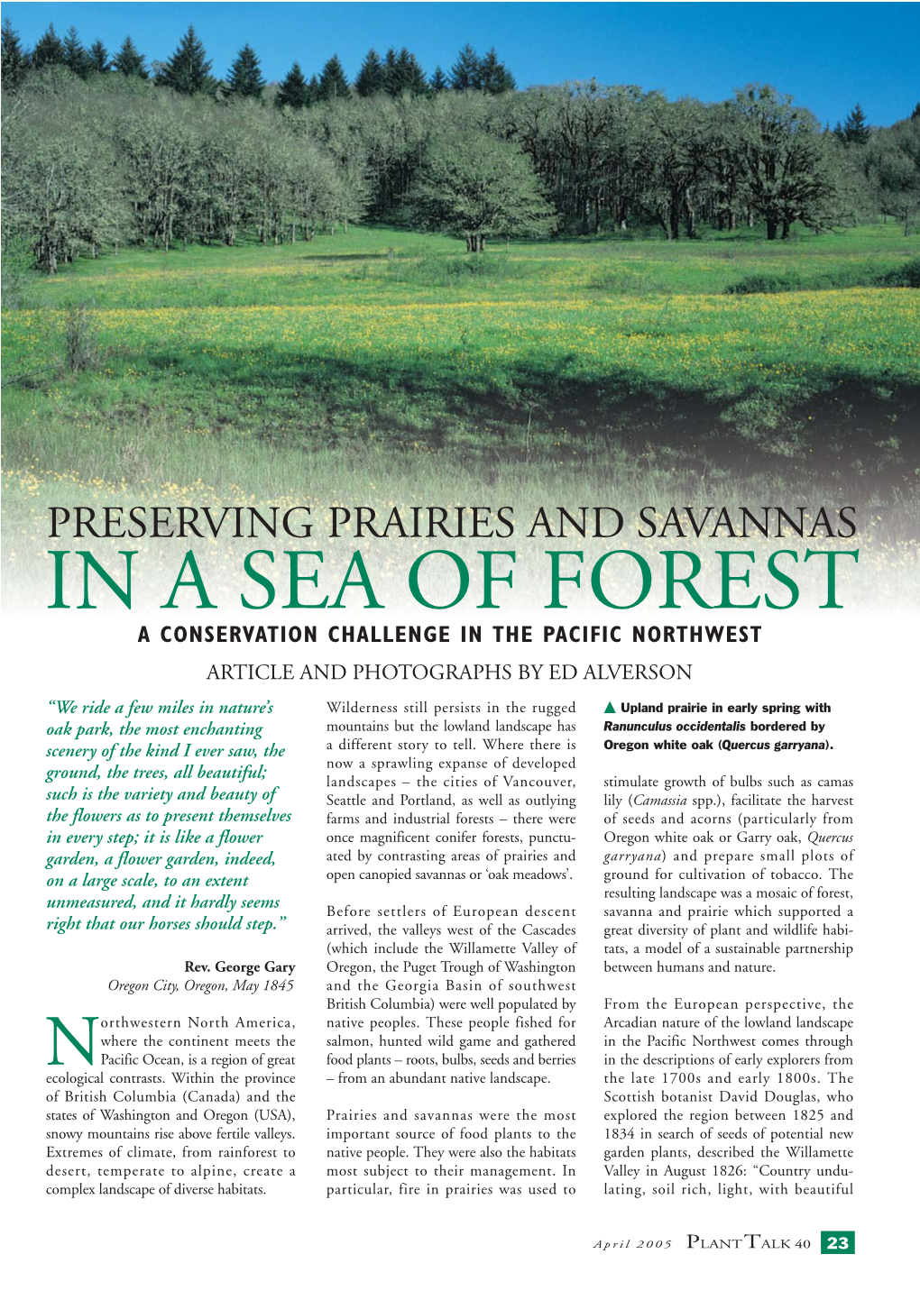 Preserving Prairies and Savannas By