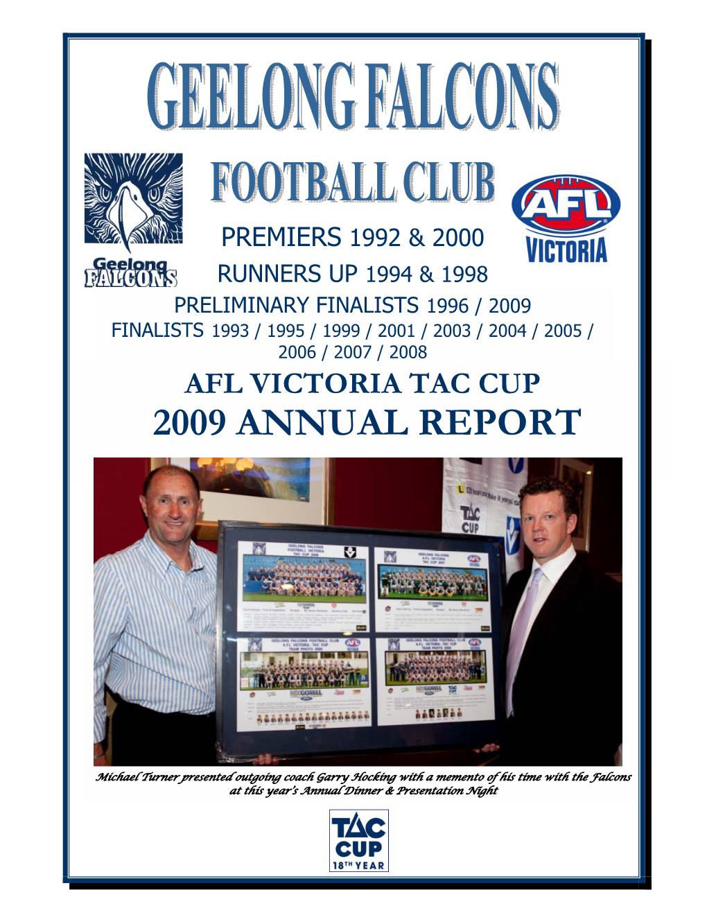 Afl Victoria Tac Cup 2009 Annual Report