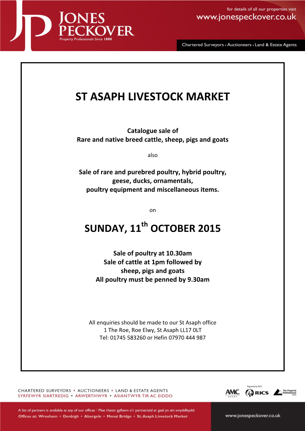 St Asaph Livestock Market