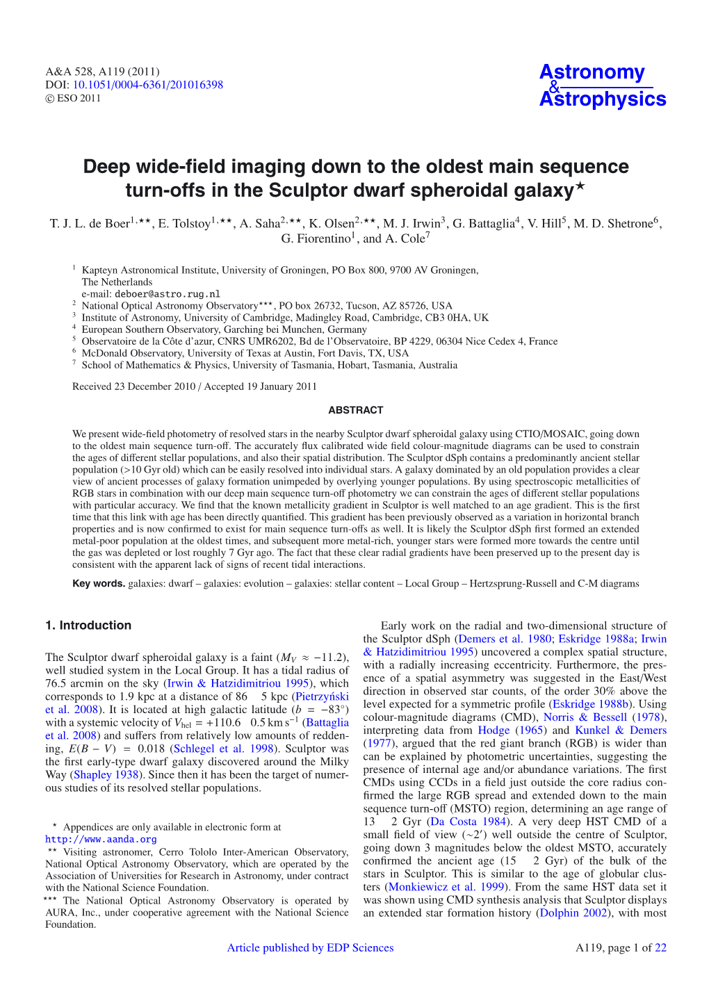 Deep Wide-Field Imaging Down to the Oldest Main Sequence Turn-Offs In