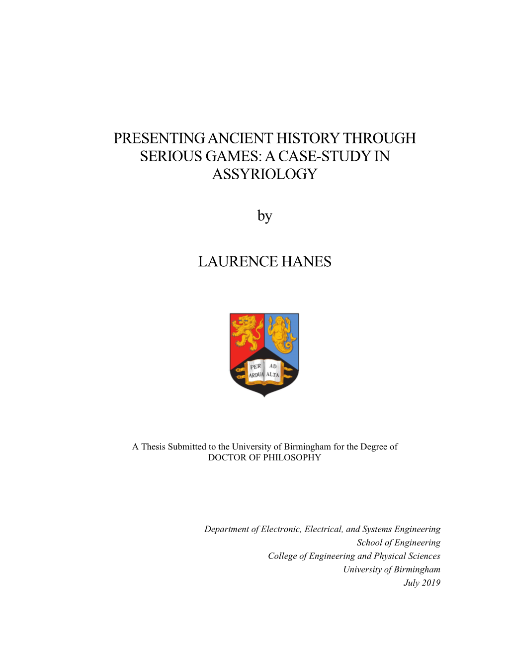 Presenting Ancient History Through Serious Games: a Case-Study in Assyriology