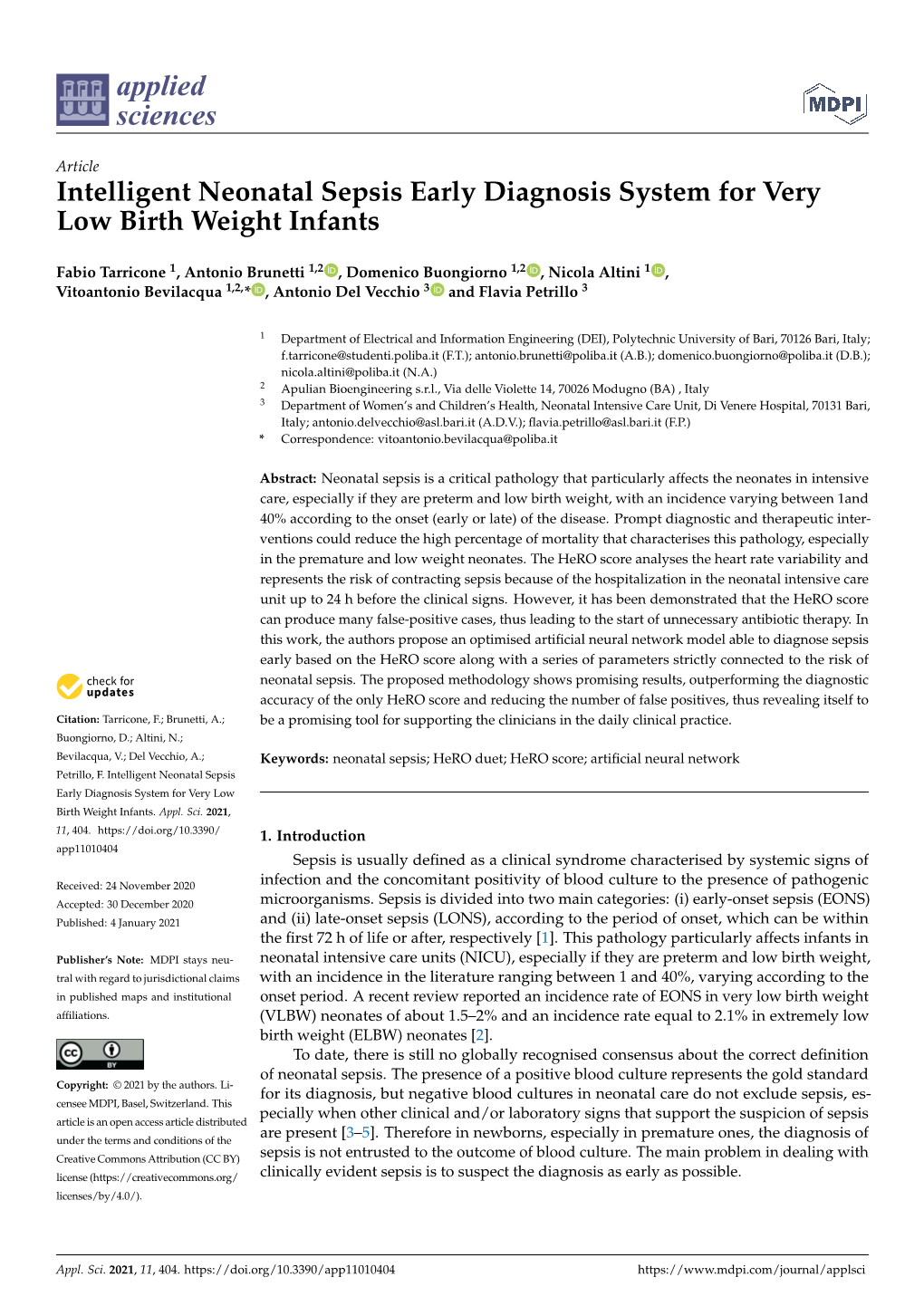 Intelligent Neonatal Sepsis Early Diagnosis System for Very Low Birth Weight Infants