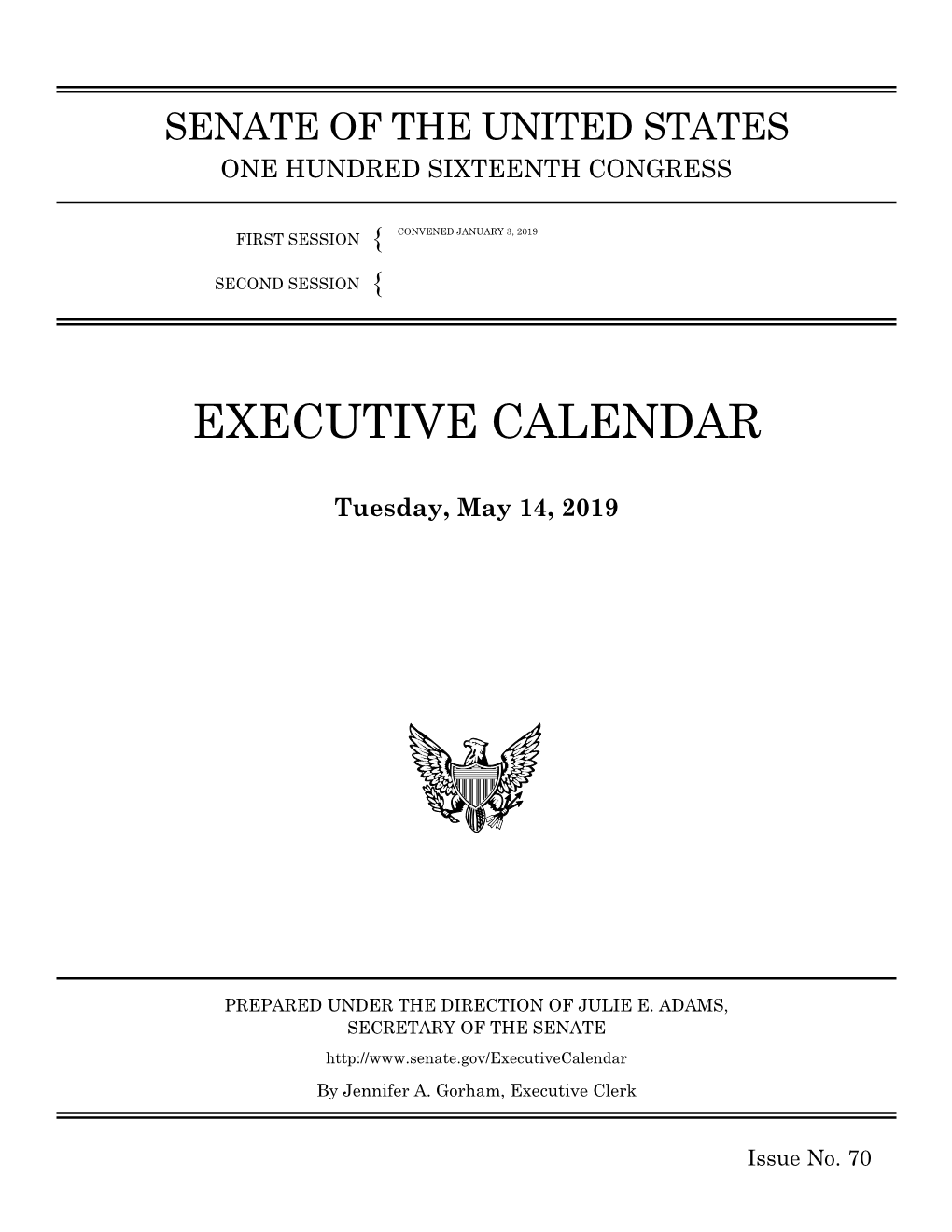 Executive Calendar