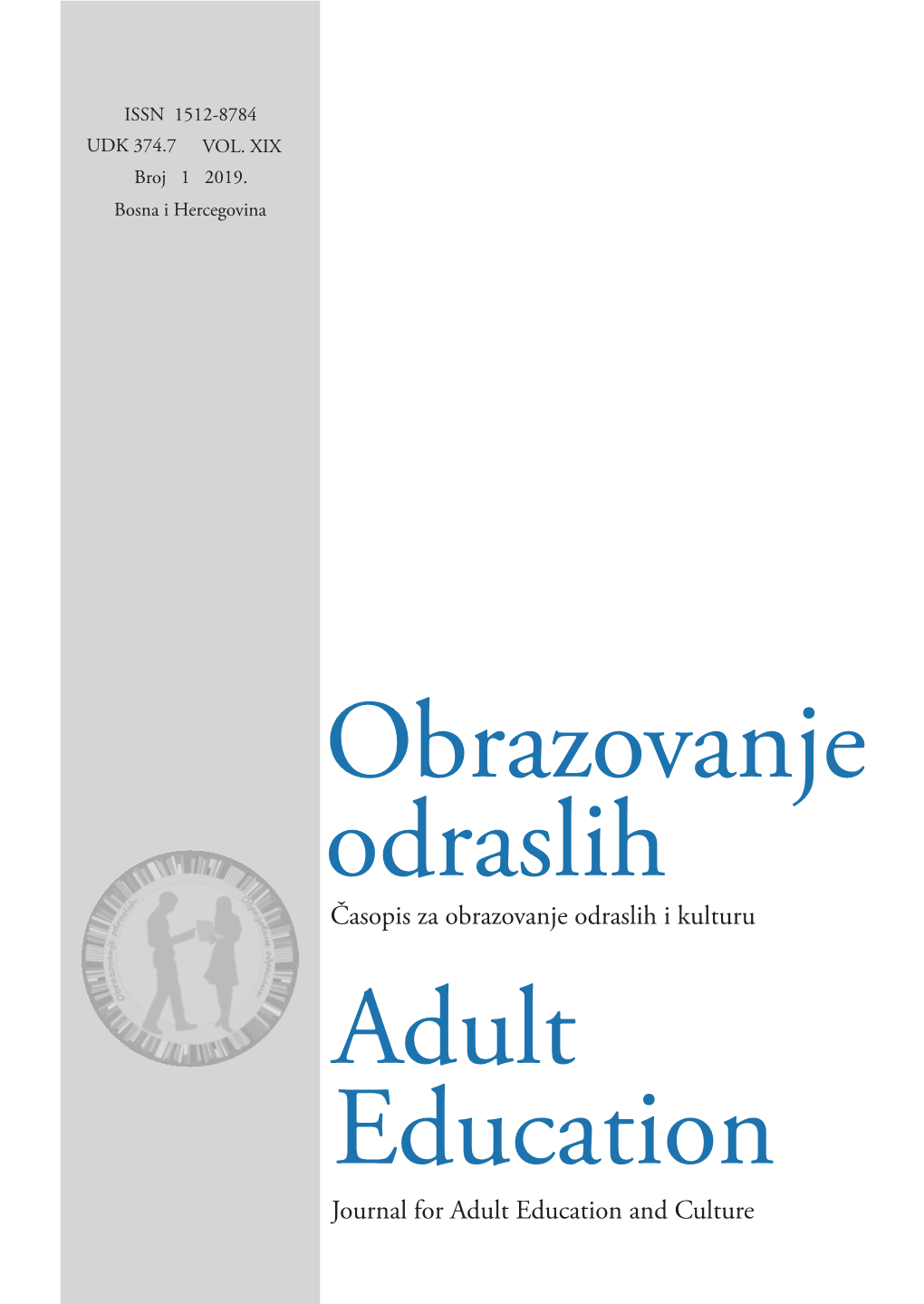 Adult Education Obrazovanje Odraslih