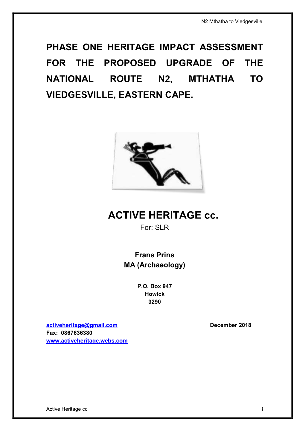 N2 Mthatha to Viedgesville HIA Dec 2018.Pdf