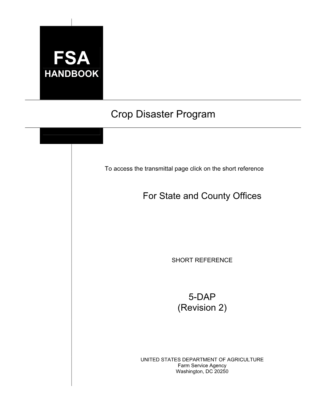 05-DAP R02 A13, Crop Disaster Program
