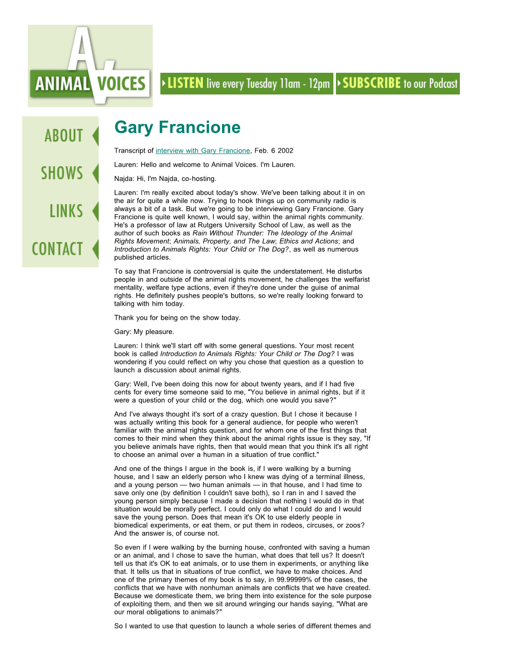 Gary Francione