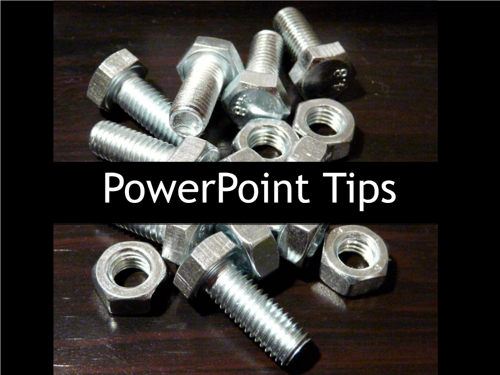 Powerpoint Tips 1