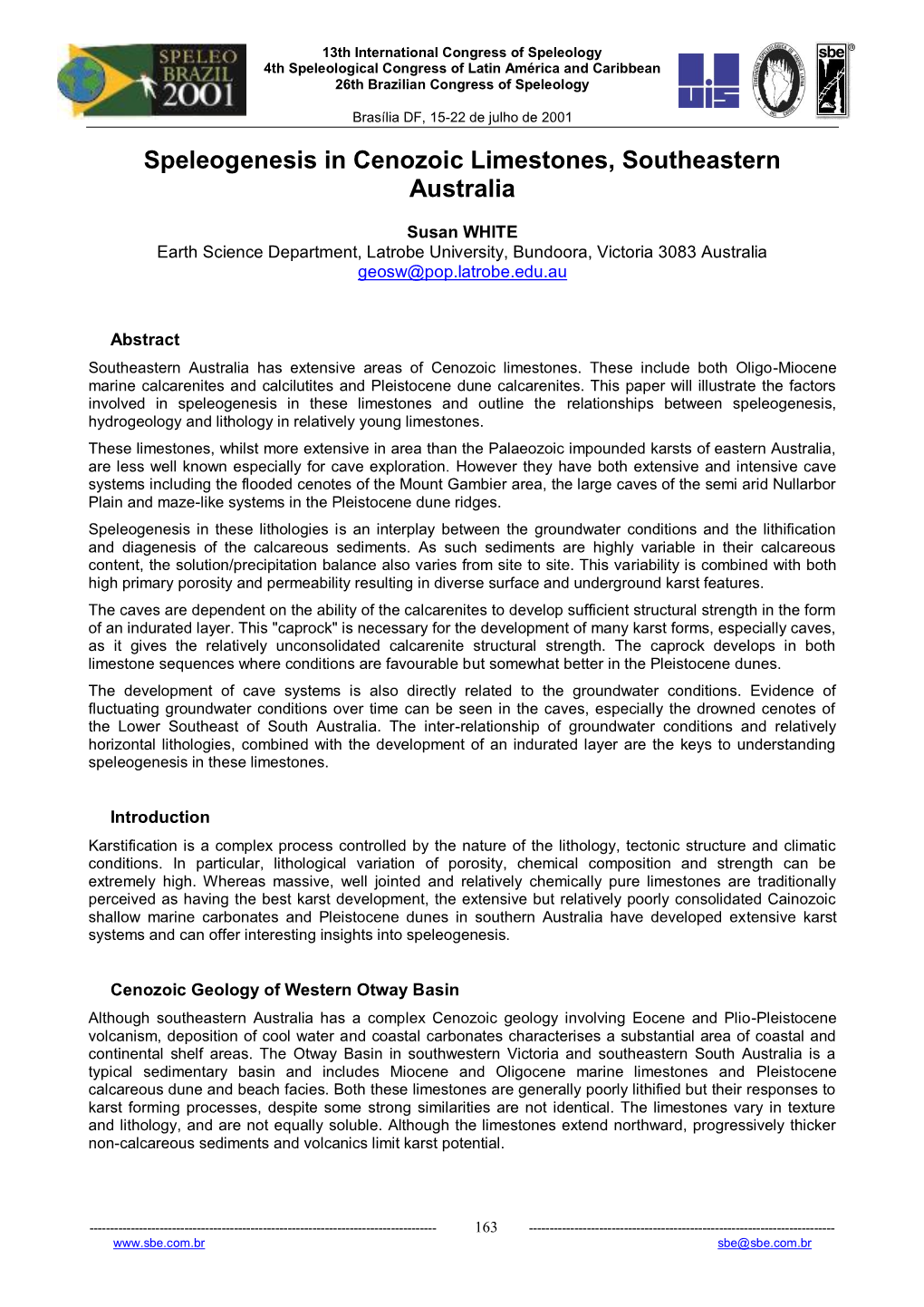 Speleogenesis in Cenozoic Limestones, Southeastern Australia