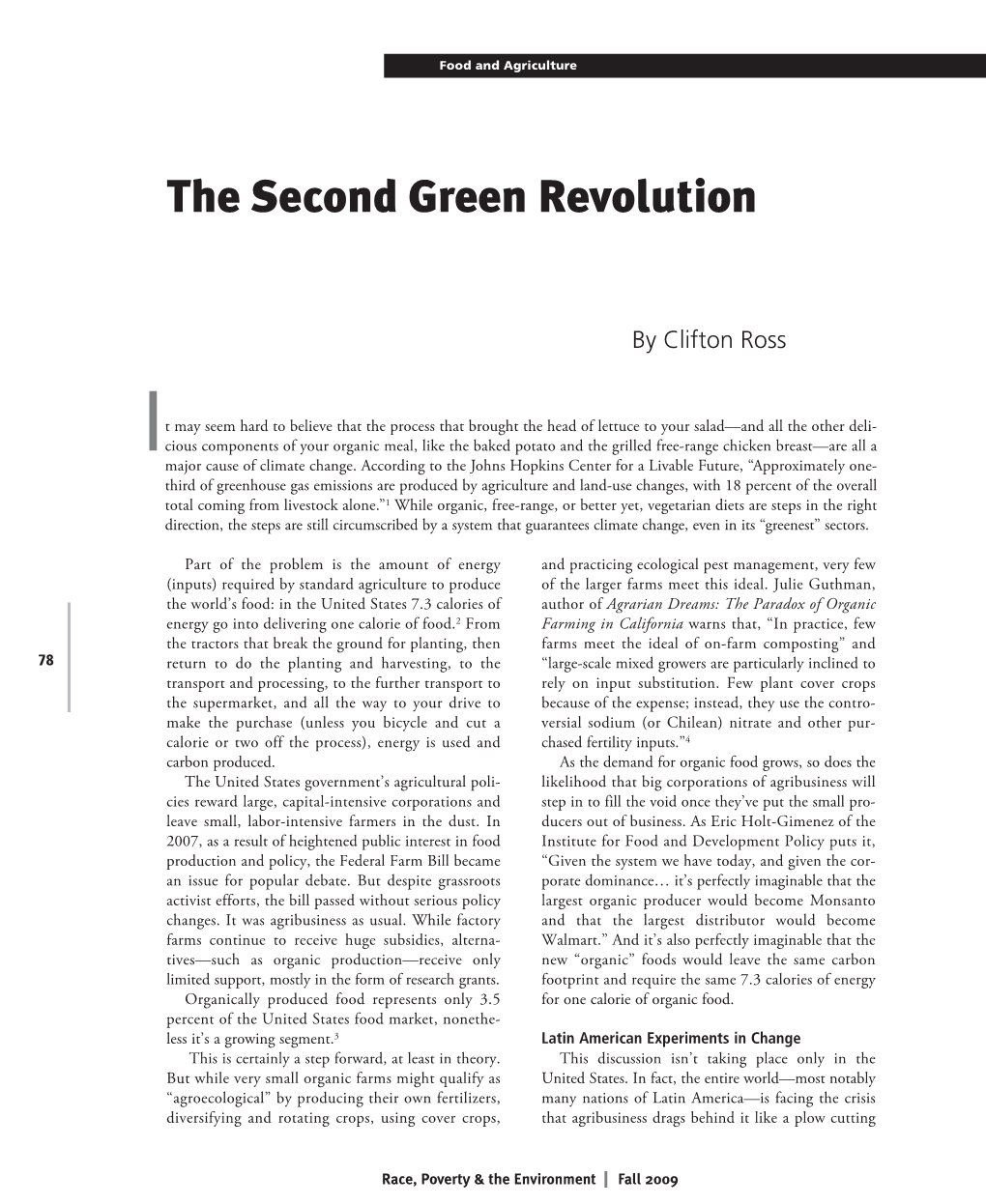 The Second Green Revolution