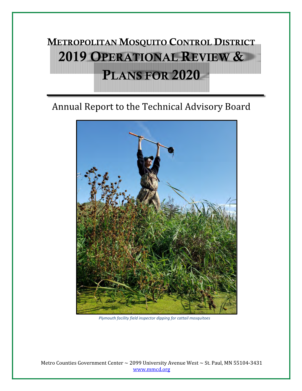 2019 Operational Review & Plans for 2020