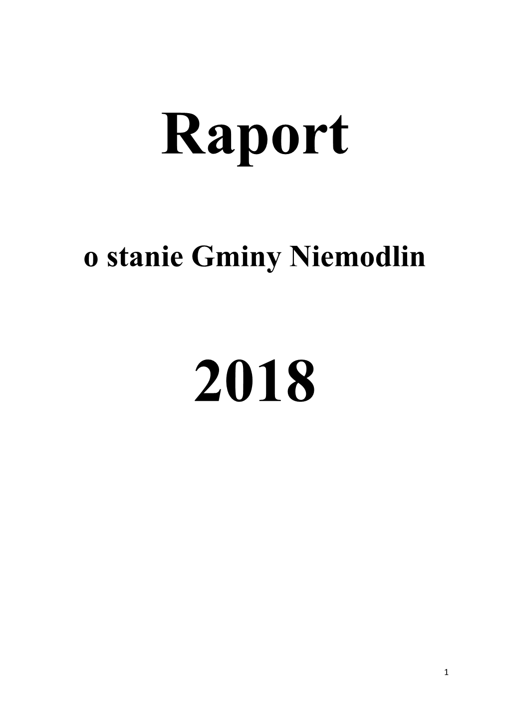 O Stanie Gminy Niemodlin