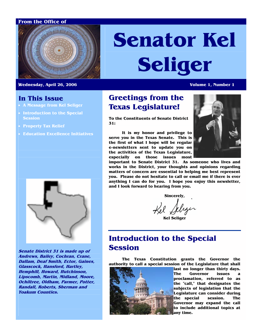 Senator Kel Seliger