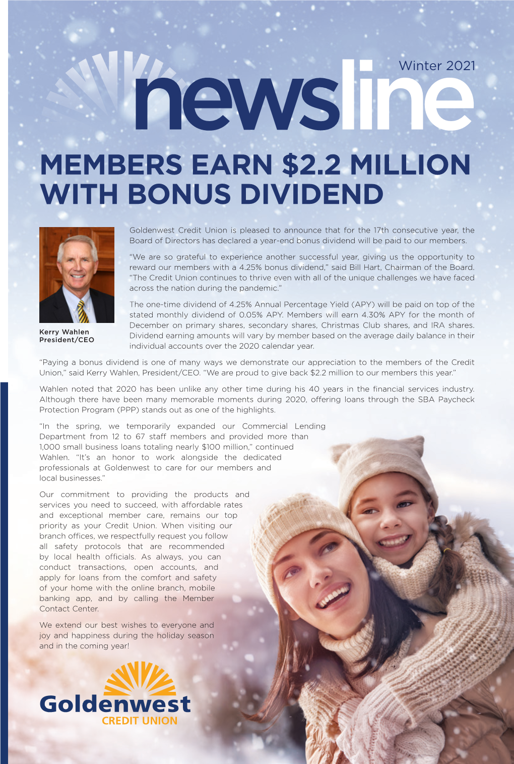 Members Earn $2.2 Million with Bonus Dividend