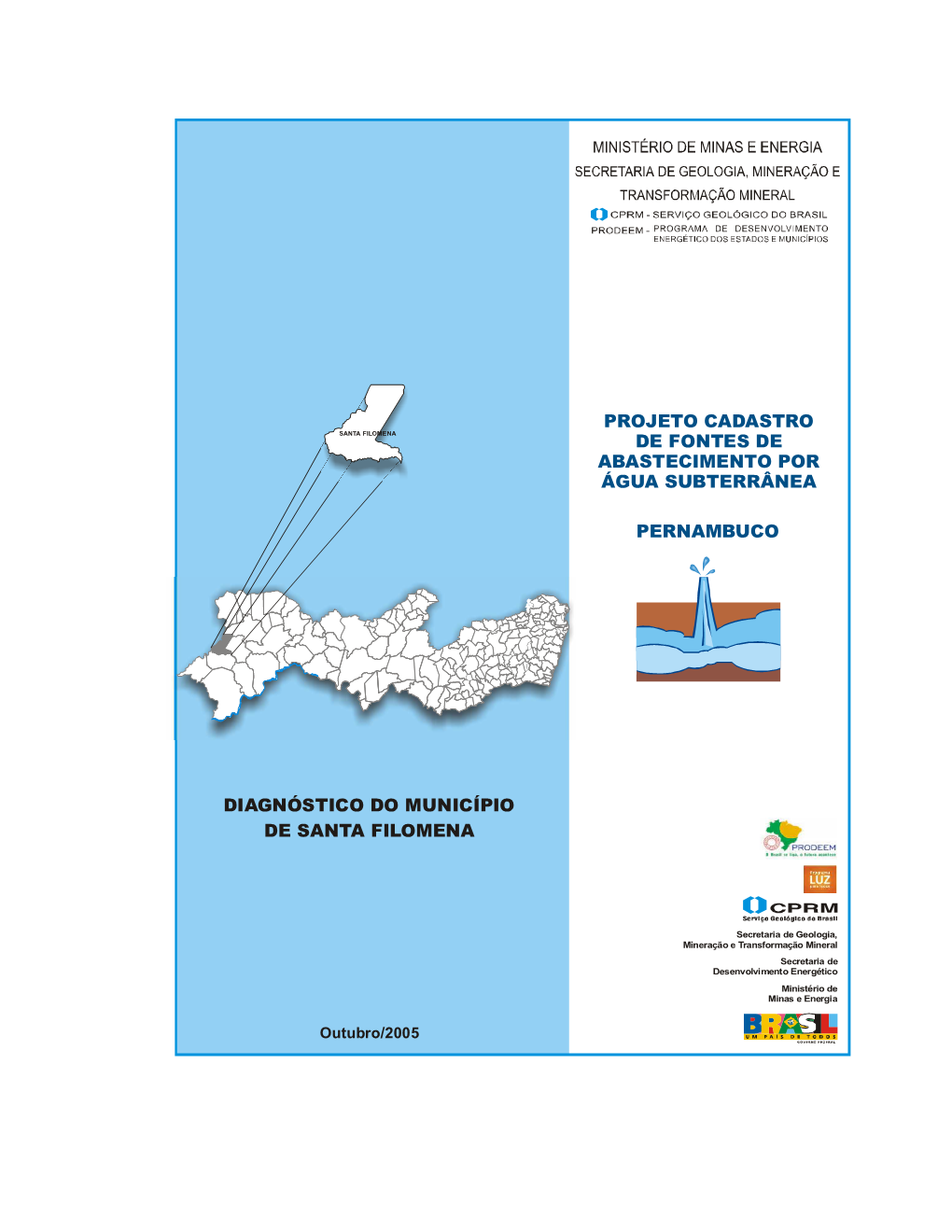 Diagnóstico Do Município De Santa Filomena Pernambuco Projeto Cadastro De Fontes De Abastecimento Por Água Subterrânea