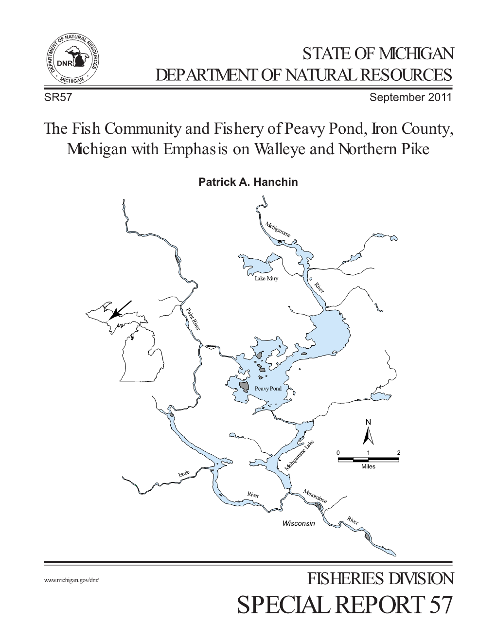 The Fish Community and Fishery of Peavy Pond, Iron County, Michigan with Emphasis on Walleye and Northern Pike