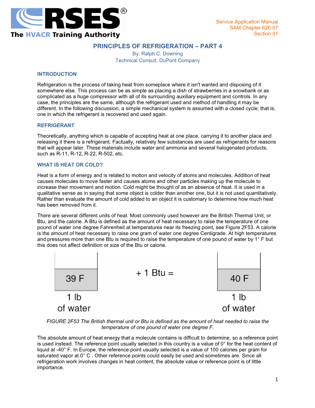 PRINCIPLES of REFRIGERATION – PART 4 By: Ralph C