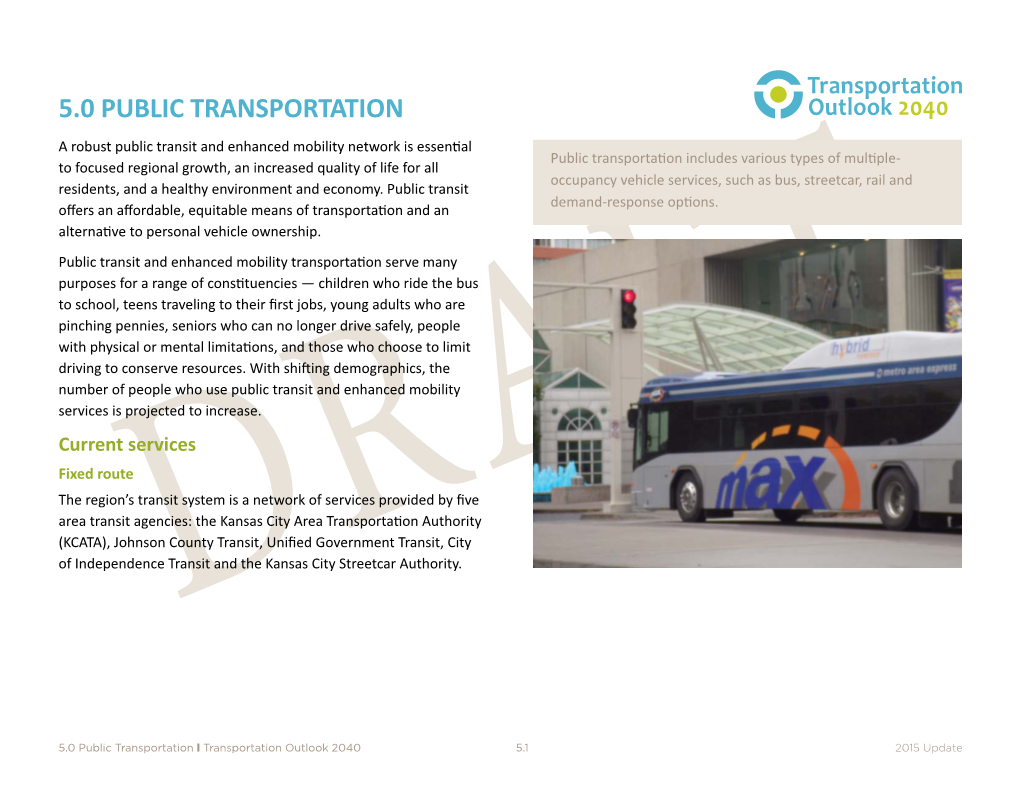 5.0 Public Transportation