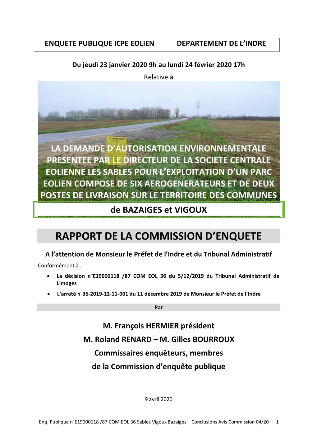 Rapport De La Commission D'enquete