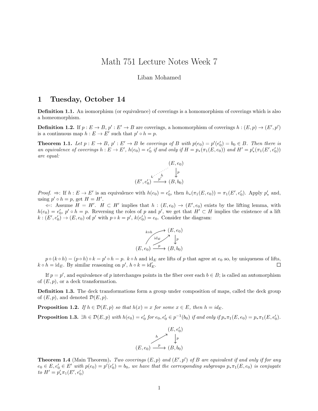 Math 751 Lecture Notes Week 7