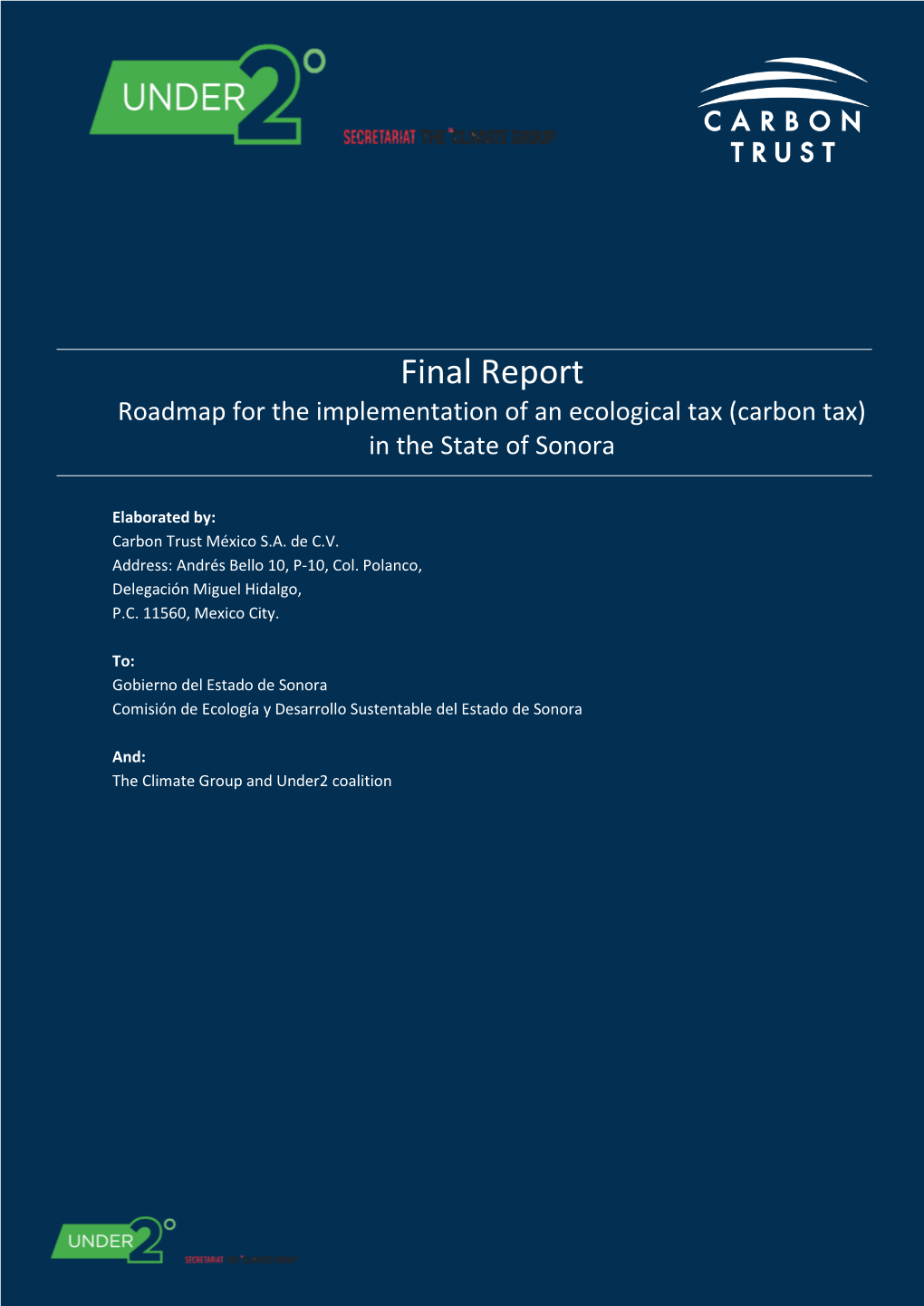 Developing a Road Map for the Implementation of Carbon Tax in Sonora, Mexico