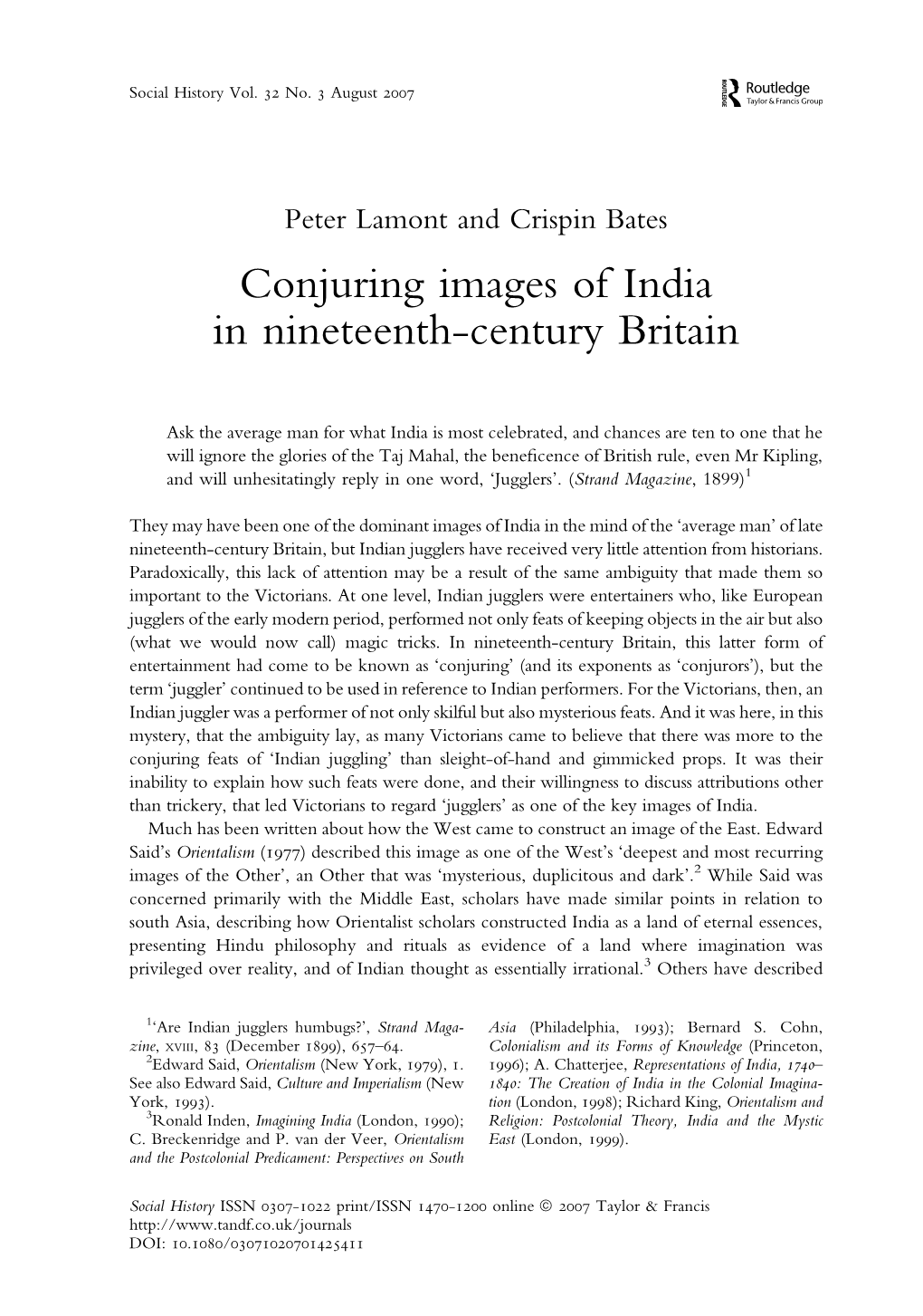 Conjuring Images of India in Nineteenth-Century Britain