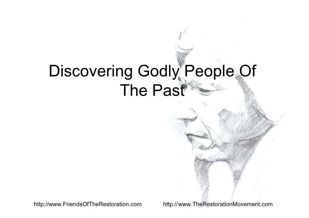 Discovering Godly People of the Past