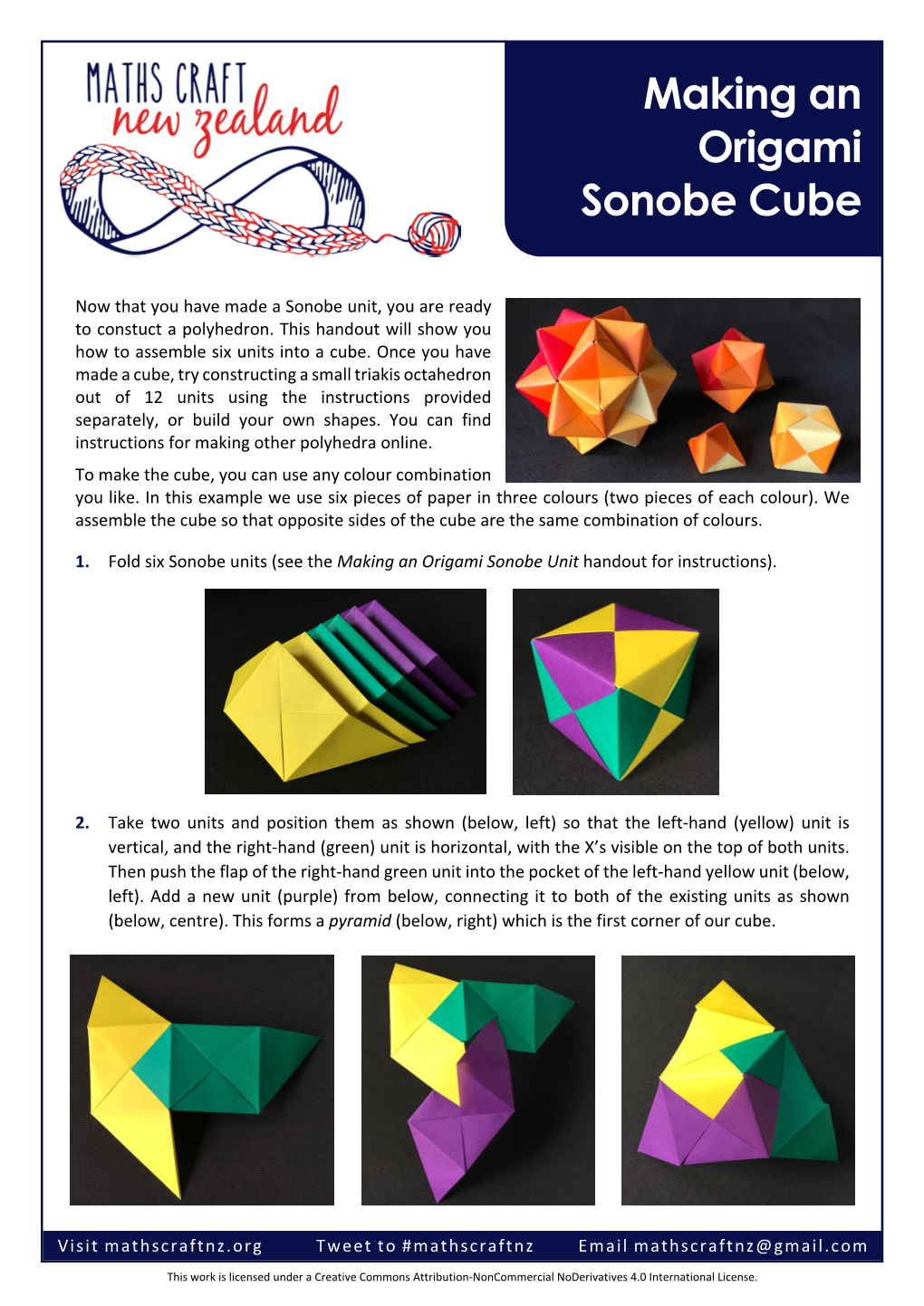 Making an Origami Sonobe Cube