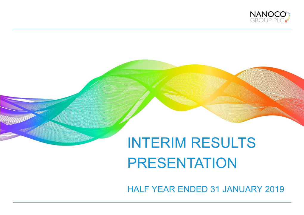 Interim Results Presentation