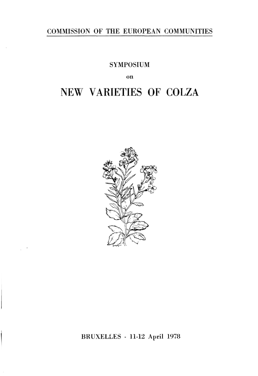 New Varieties of Colza