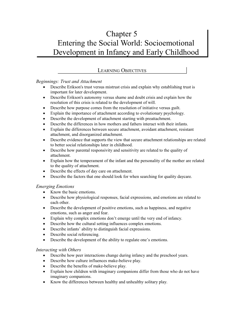 Chapter 5Entering the Social World: Socioemotional Development in Infancy and Early Childhood