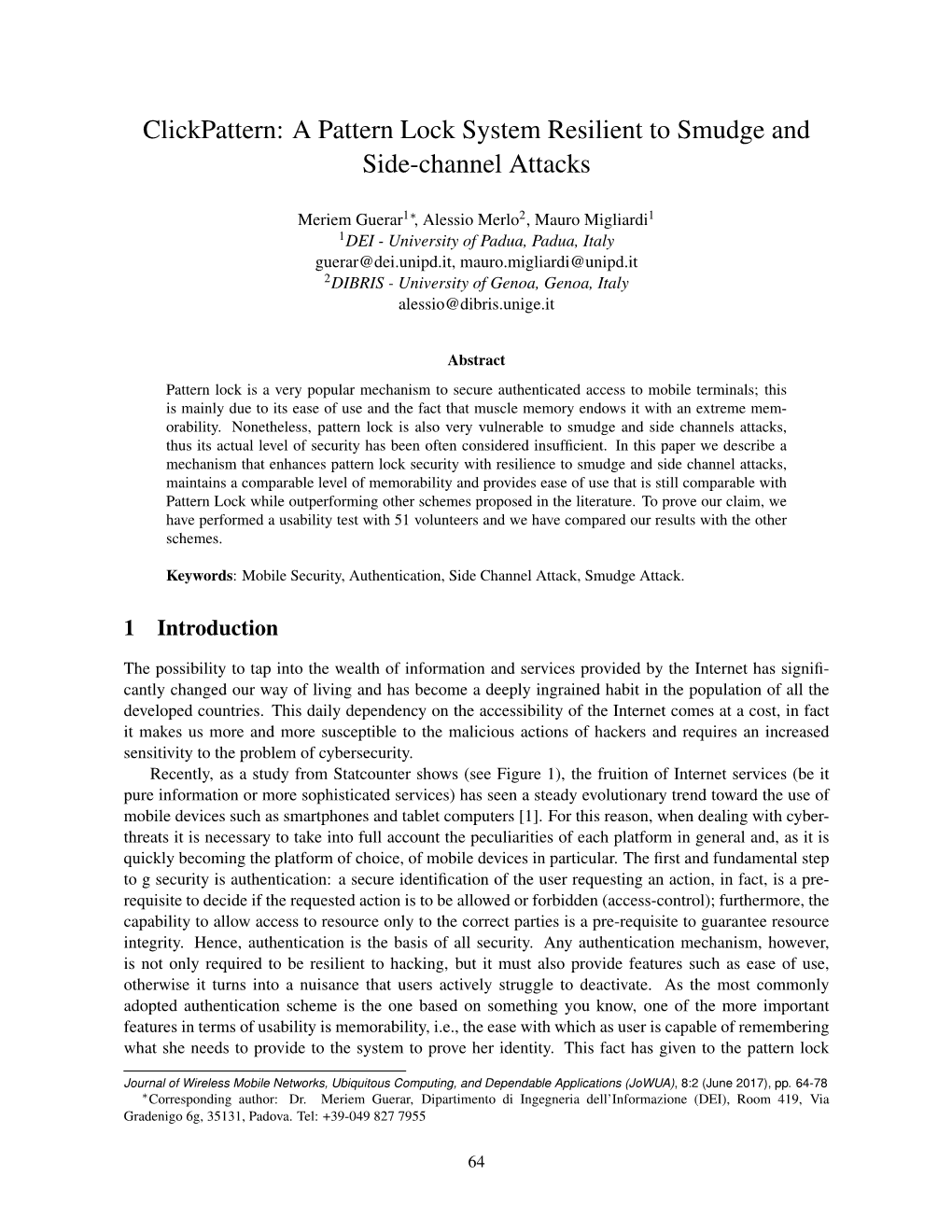 A Pattern Lock System Resilient to Smudge and Side-Channel Attacks