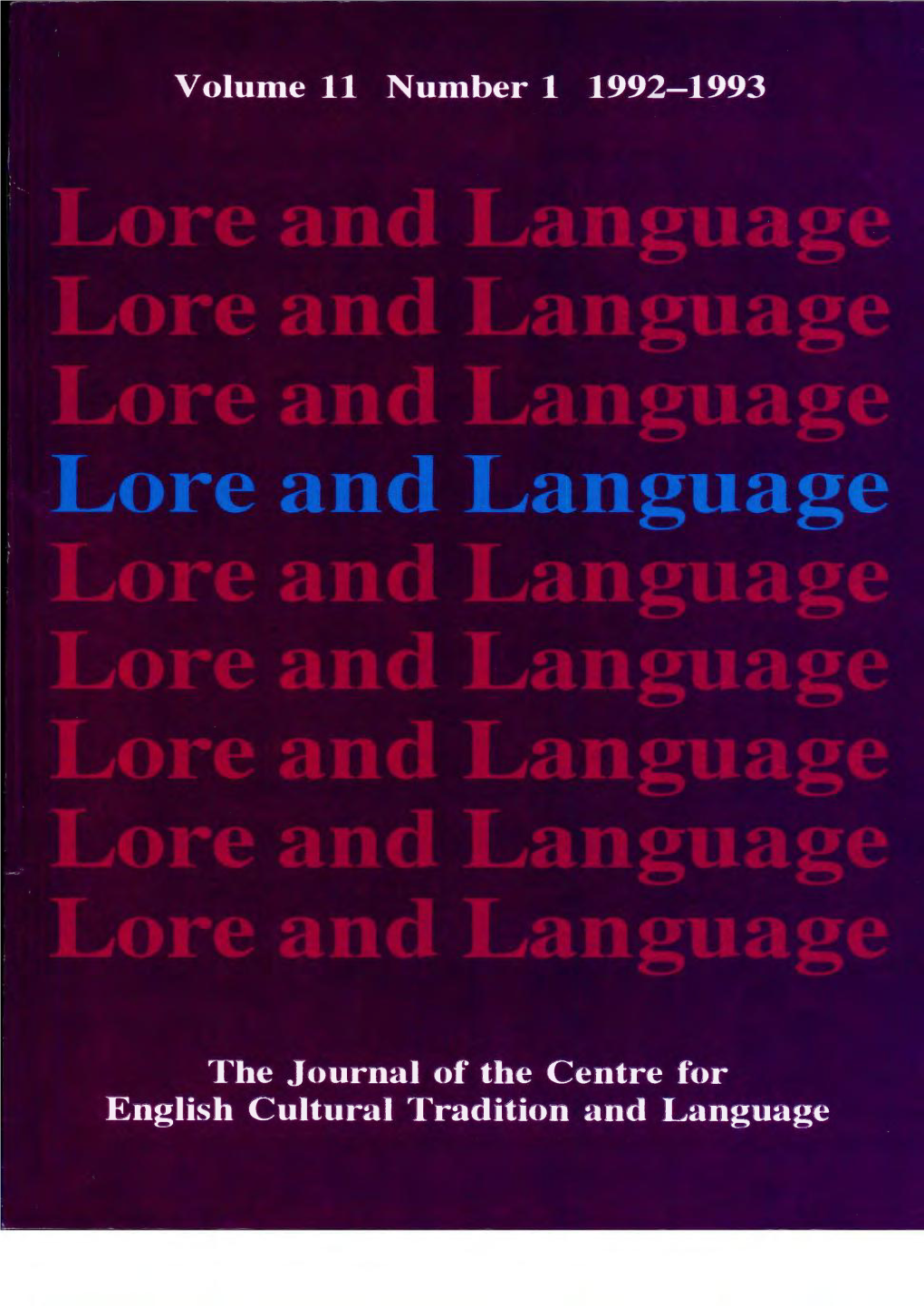 Incest in Ballads: the Availability of Cultural Meaning EBEOGU, AFAM N