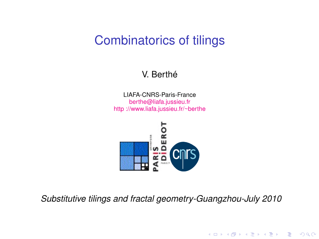 Combinatorics of Tilings