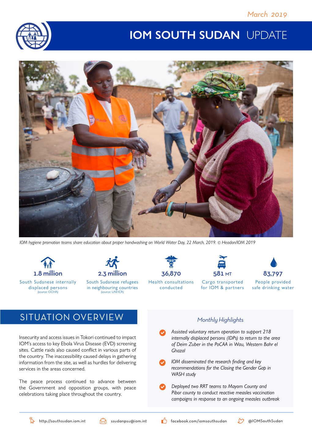 Iom South Sudan Update