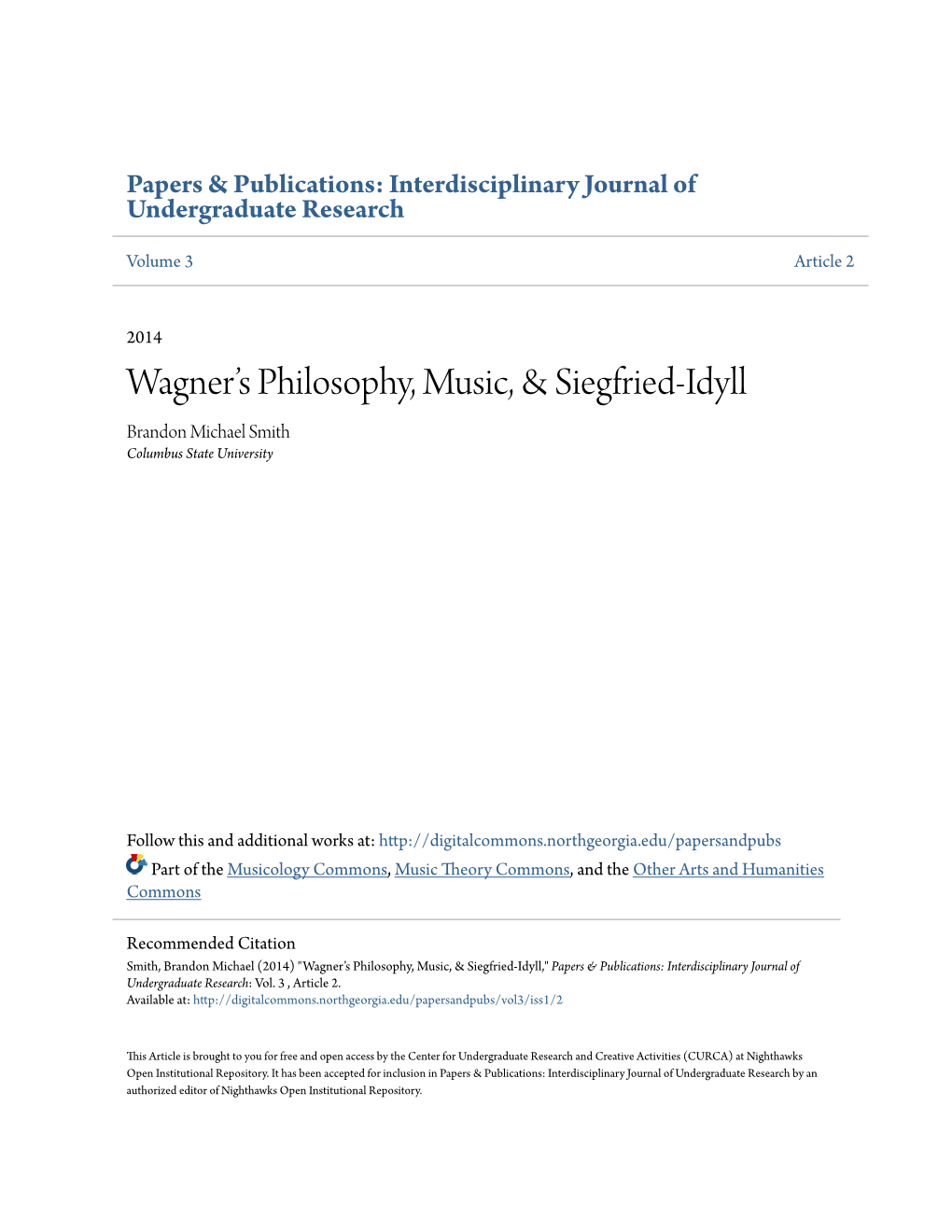 Wagner's Philosophy, Music, & Siegfried-Idyll