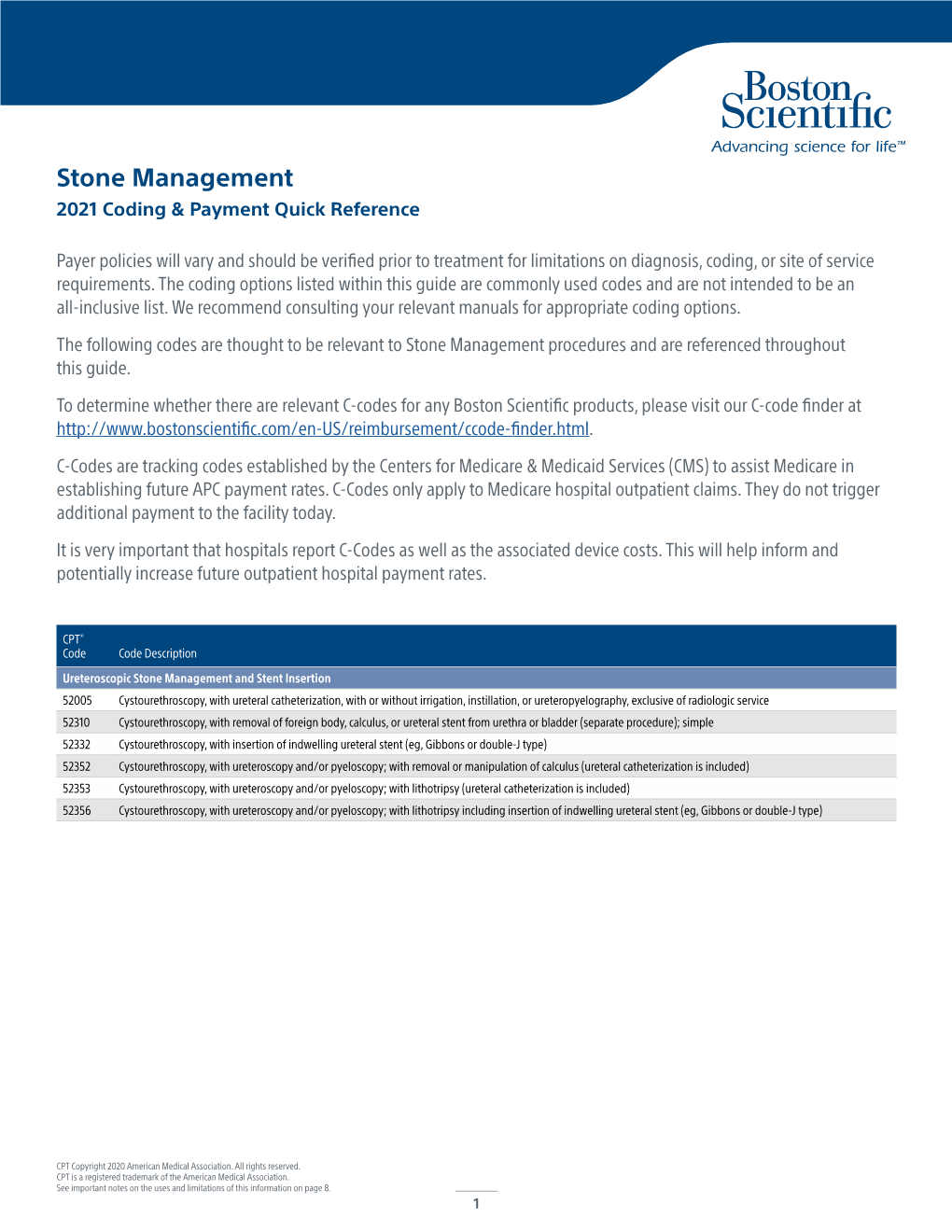 Stone Management Coding and Payment Guide